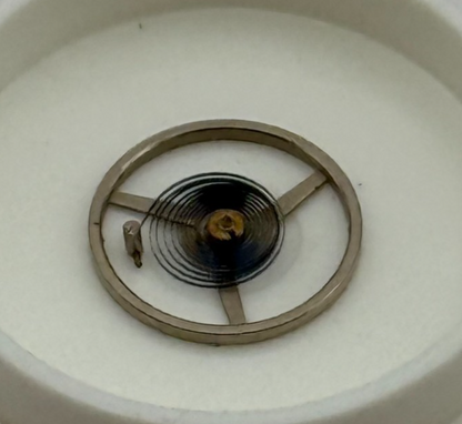 ETA 2412 Balance Wheel Complete And Spring 6¾’’’ 1257 M Watch Movement Parts 