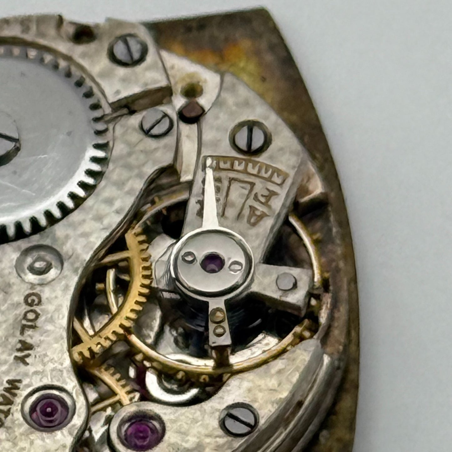 Art Deco Golay Watch Co Watch Movement Manual Wind Vintage Parts Repair 21.4mm