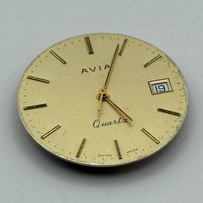 ESA ETA 944.111 Quartz Watch Movement Avia Date Vintage Swiss Parts Repair 26mm