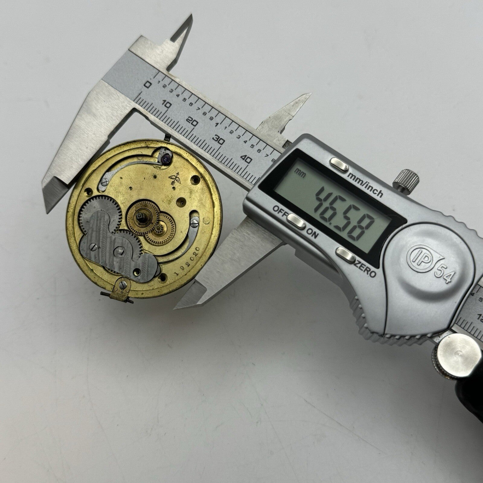 46.5mm G W Harvey Wellington Pocket Watch Movement FOR PARTS Restoration