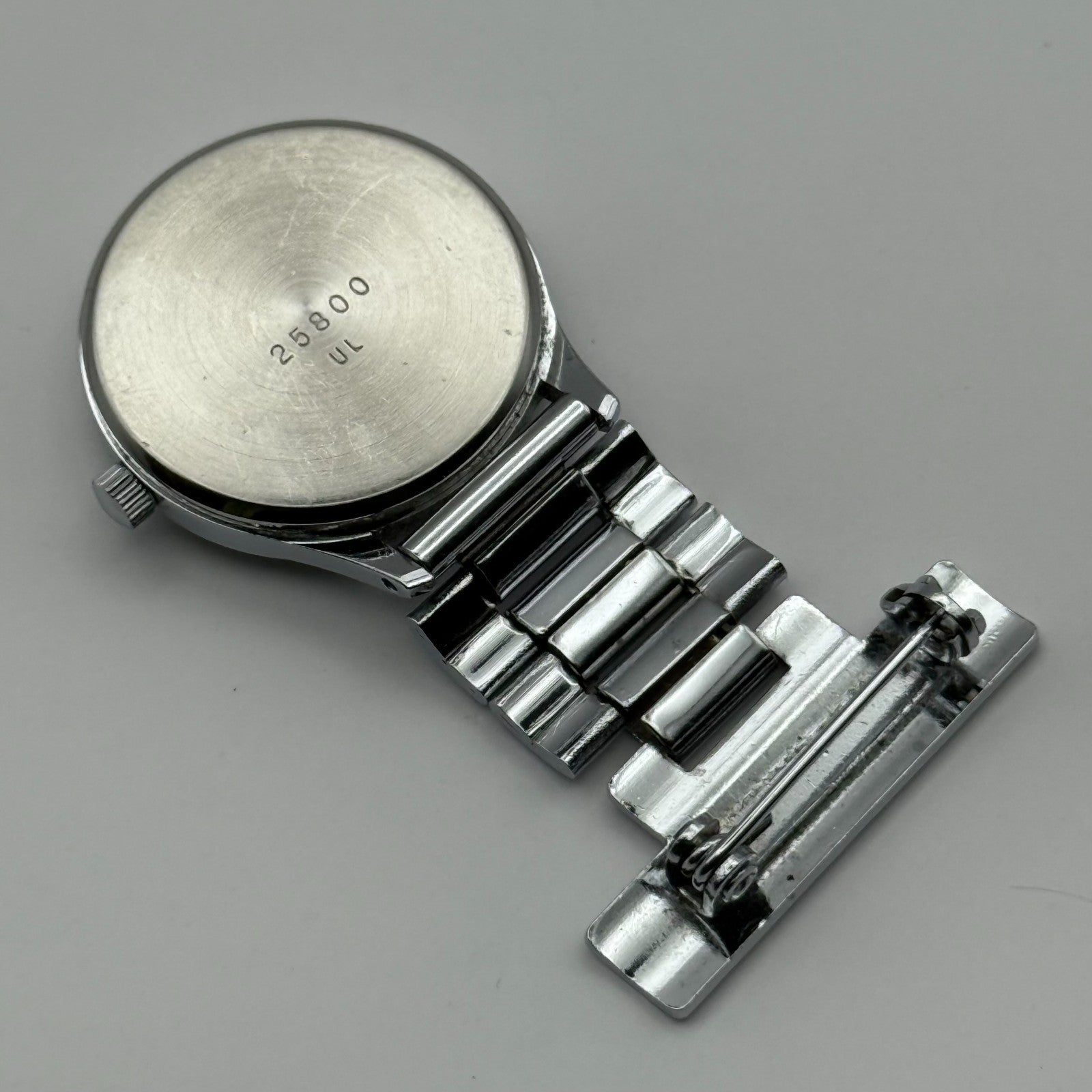 Ingersoll Nurses Fob Quartz Watch White Dial Silver Tone Japan Working 26mm