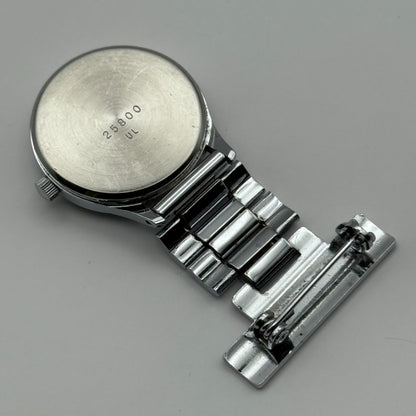 Ingersoll Nurses Fob Quartz Watch White Dial Silver Tone Japan Working 26mm