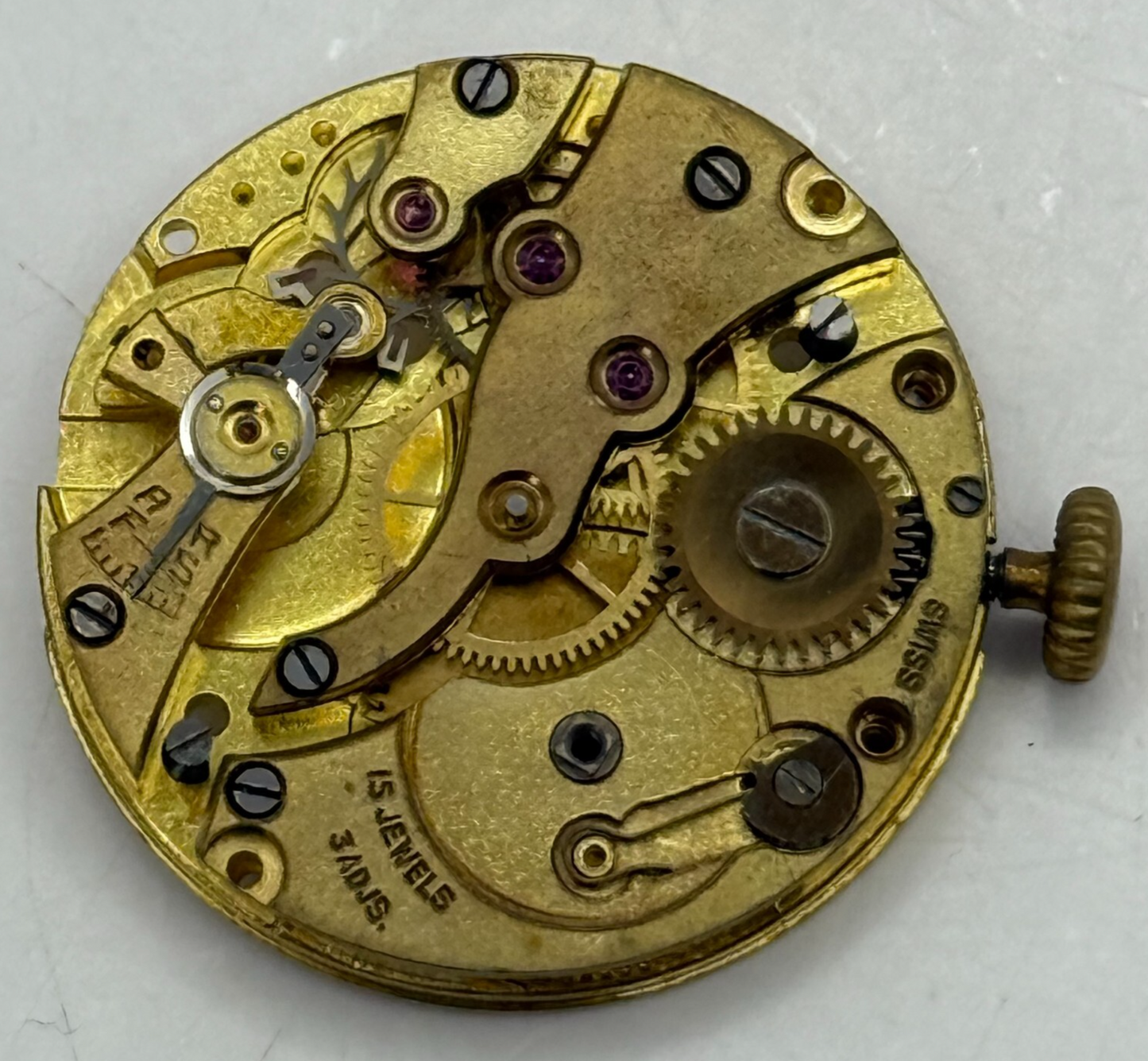 26mm Vintage AS 554 Trench Swiss Manual Wind Watch Movement PARTS REPAIR