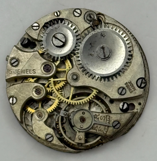 23.7mm Vintage 15 Jewels Trench Watch Movement Swiss Manual Wind PARTS REPAIR