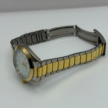 Citron EX Men's Quartz Watch White Dial Two-Tone Bracelet Japan Working 36mm