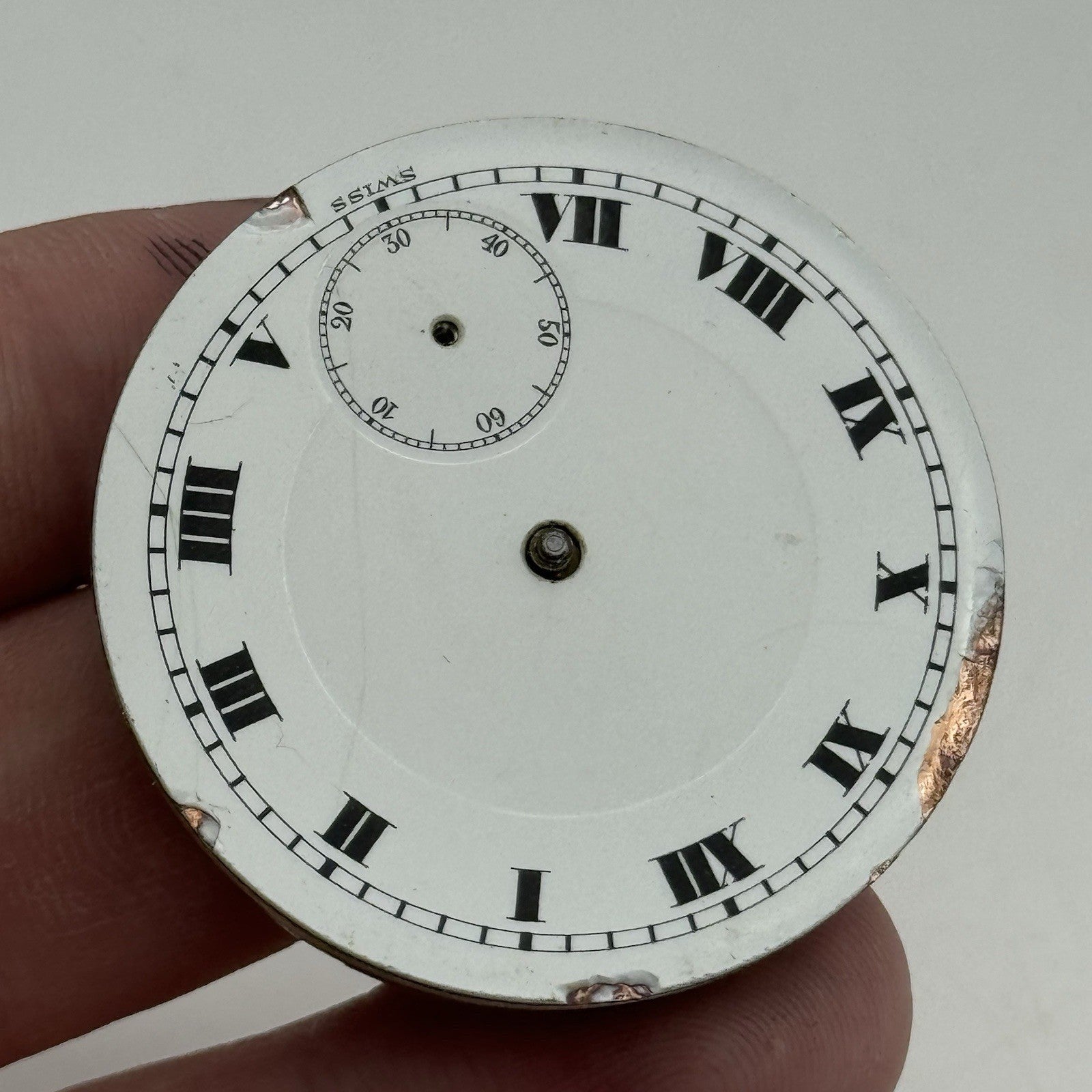 41.7mm Unidentified 15 Jewels Swiss Vintage Pocket Watch Movement PARTS REPAIR