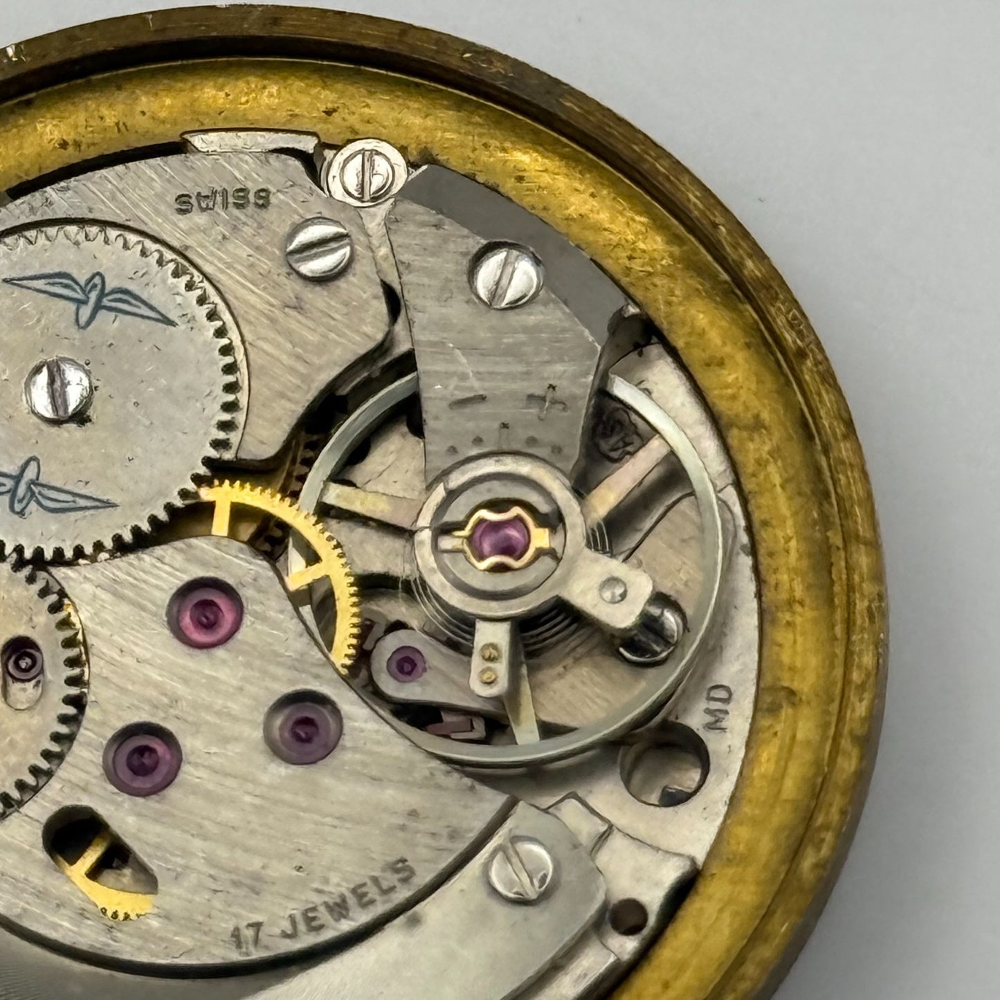 AS 1900/01 Watch Movement Rotary Manual Wind Vintage Swiss Parts Repair 25.2mm