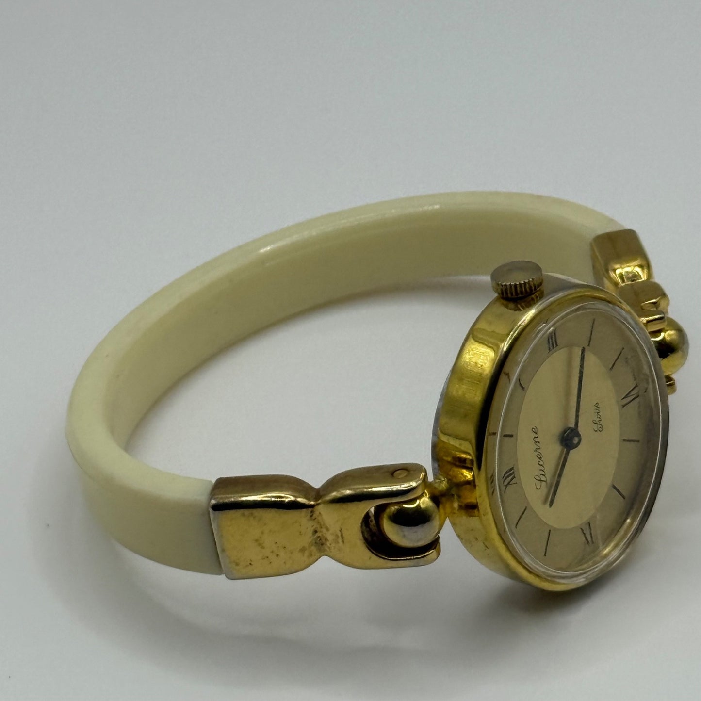 31mm Vintage Lucerne Swiss Gold Plated Manual Wind Bangle Watch PARTS / REPAIR