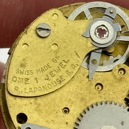 24.2mm R Lapanouse S.A. 1 Jewel Manual Wind Swiss Watch Movement Vintage PARTS