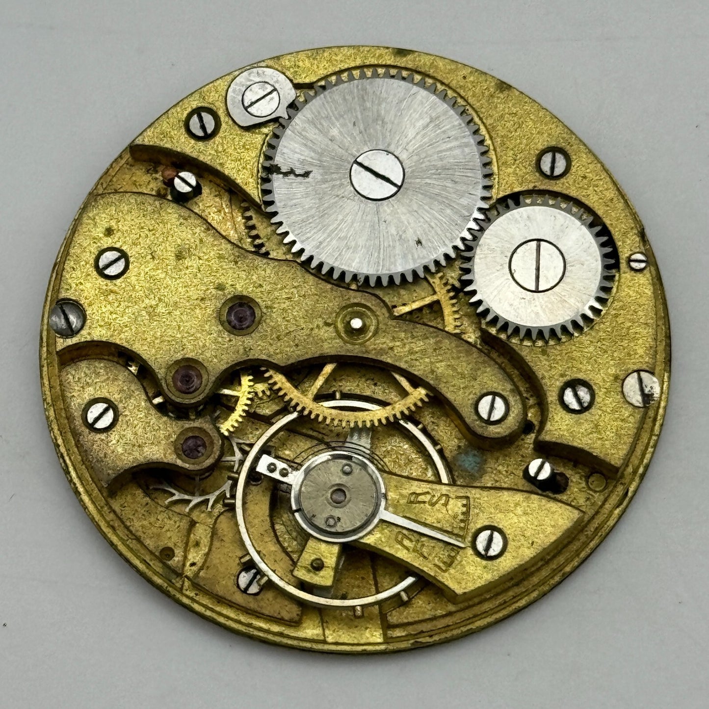 40.7mm Swiss 24 Hour Dial Sub Seconds Pocket Watch Movement Hands PARTS SPARES