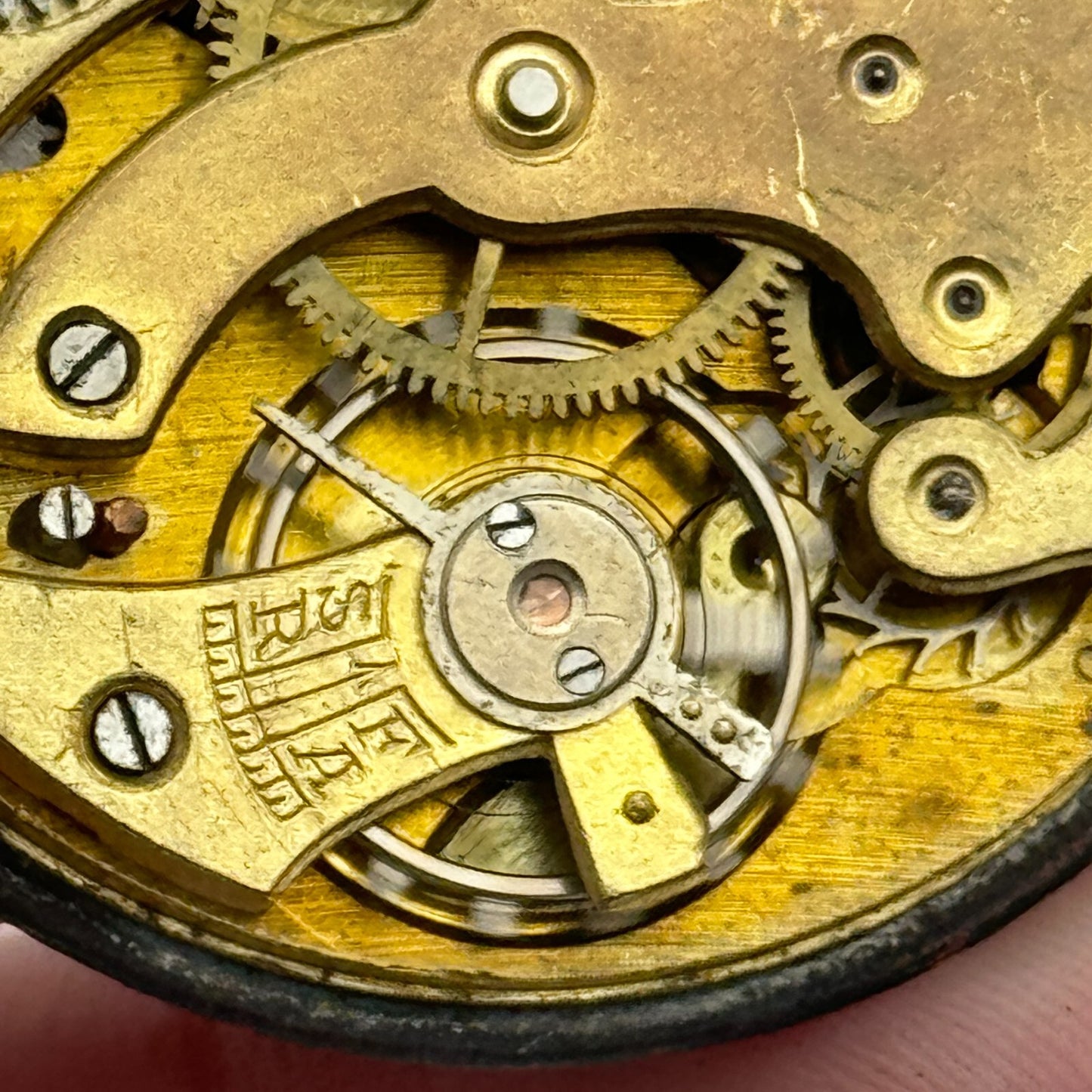 43.2mm Vintage Open Face Sub Seconds Balance Ok Pocket Watch Movement PARTS