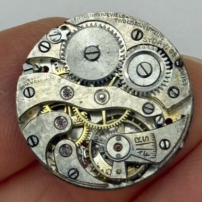 23.7mm Vintage Syda Watch Co Cal 11 Trench Balance Ok Manual Wind Watch PARTS