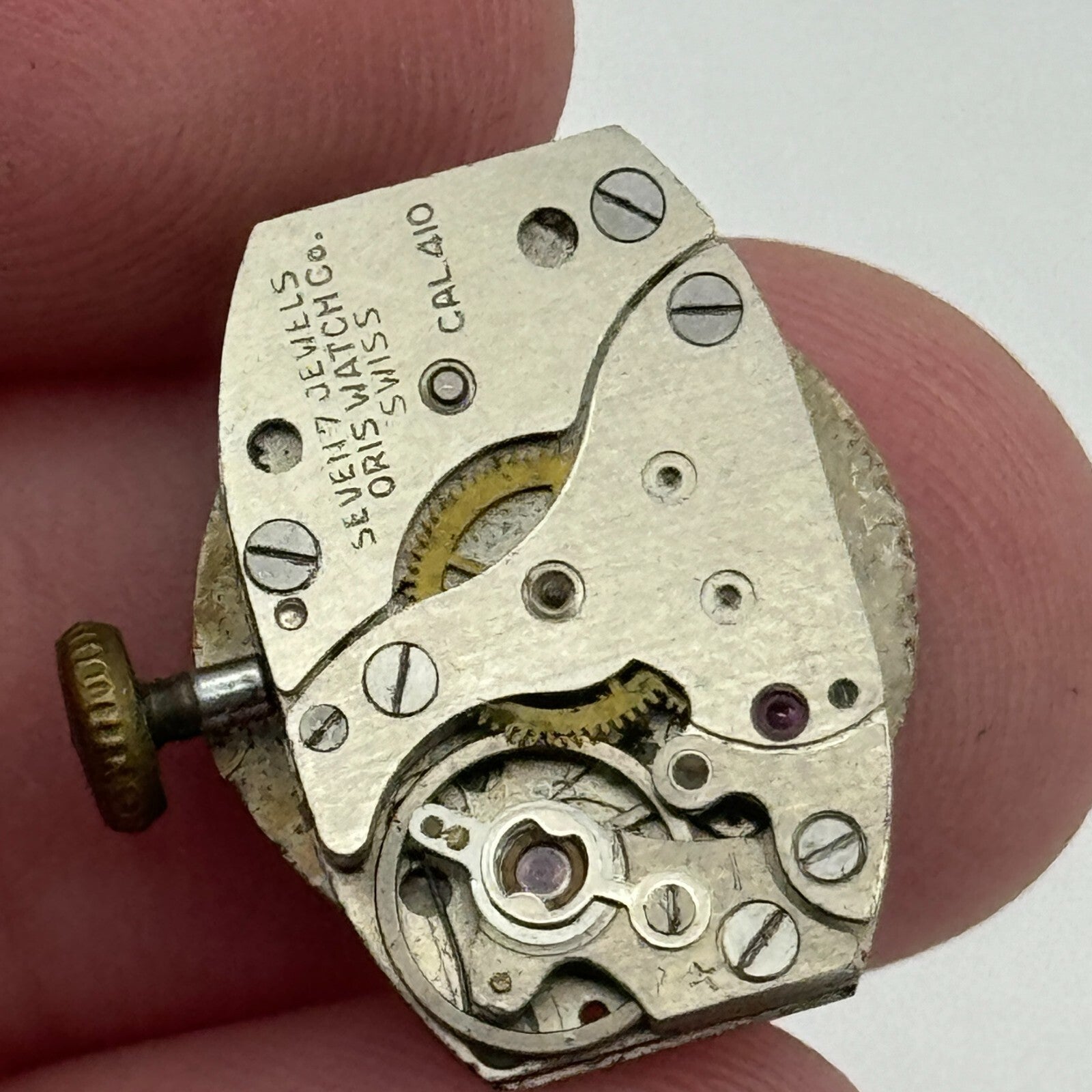 12.9mm Ladies Oris Cal 410 Manual Wind Watch Movement Swiss Vintage PARTS SPARES