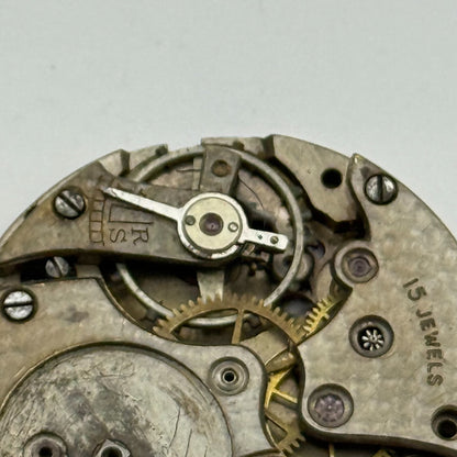 FEF Trench 15 Jewels Watch Movement Manual Wind Vintage Parts Repair 29.5mm