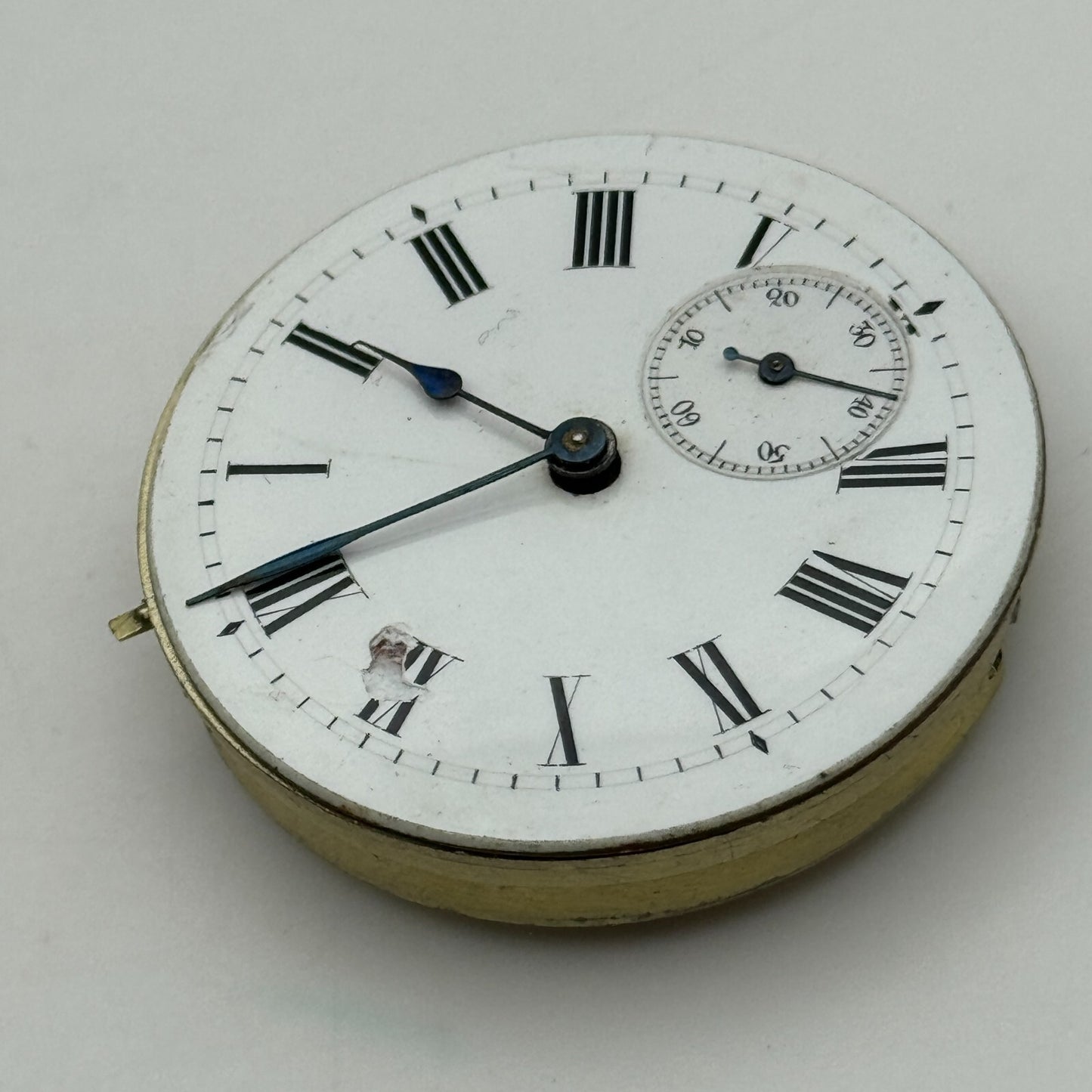 38.6mm Antique Open Face Longines ? Anglo Swiss Pocket Watch Movement PARTS