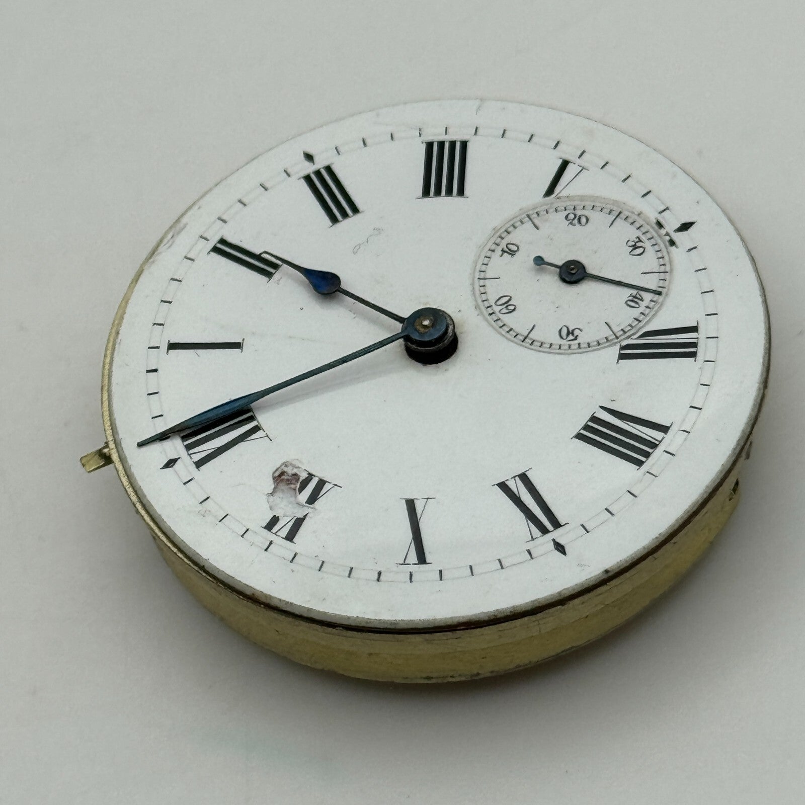 38.6mm Antique Open Face Longines ? Anglo Swiss Pocket Watch Movement PARTS