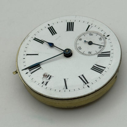 38.6mm Antique Open Face Longines ? Anglo Swiss Pocket Watch Movement PARTS