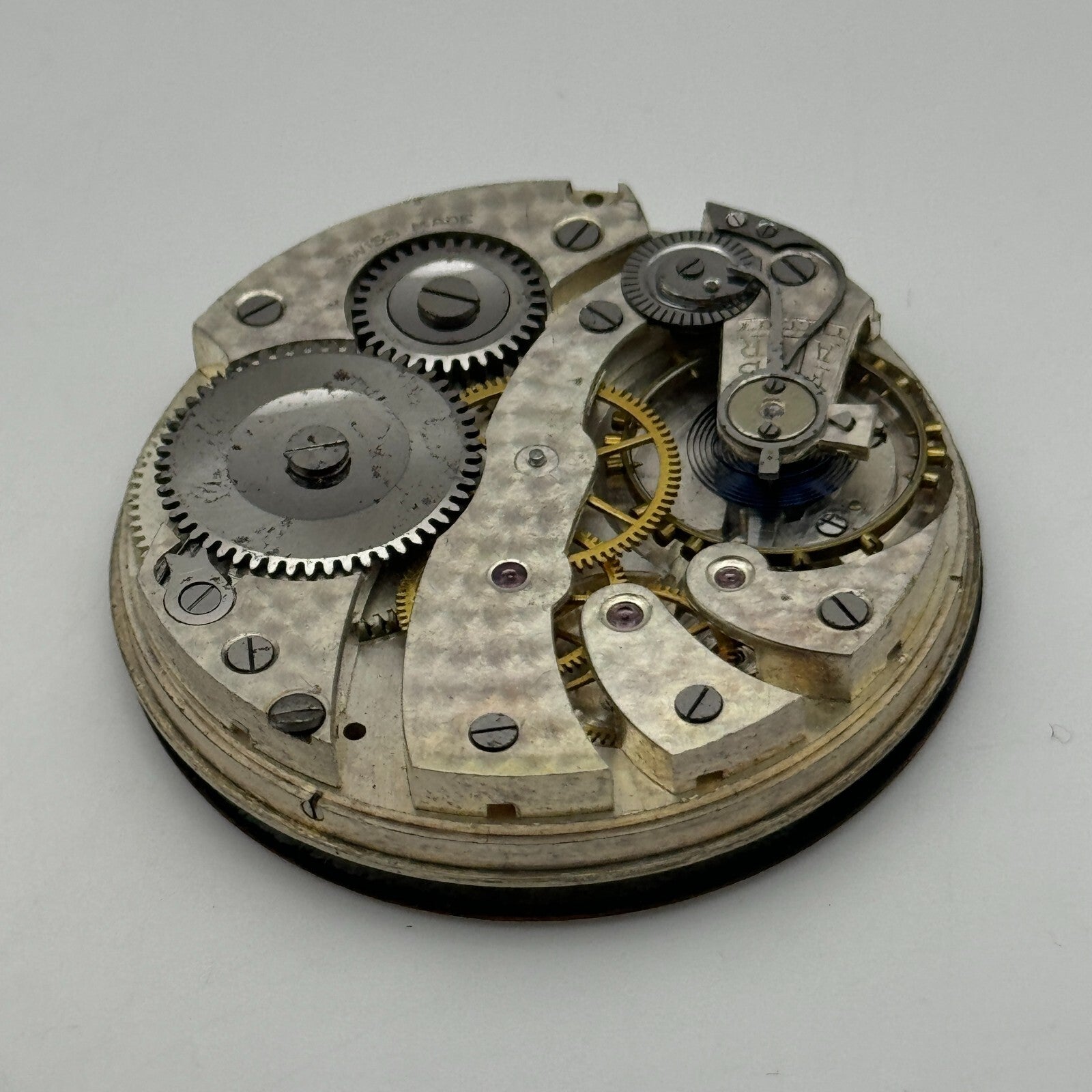 43mm High Grade Open Face W Hinds London LTD Pocket Watch Movement PARTS