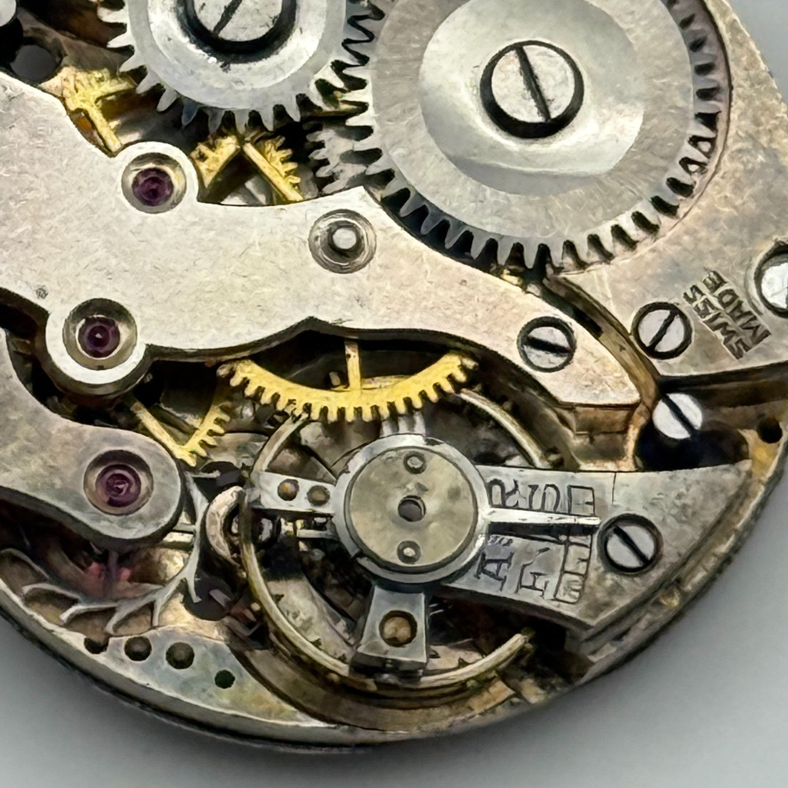 AS A Schild Swiss Watch Movement Manual Wind Vintage Parts Repair Spares 23.5mm