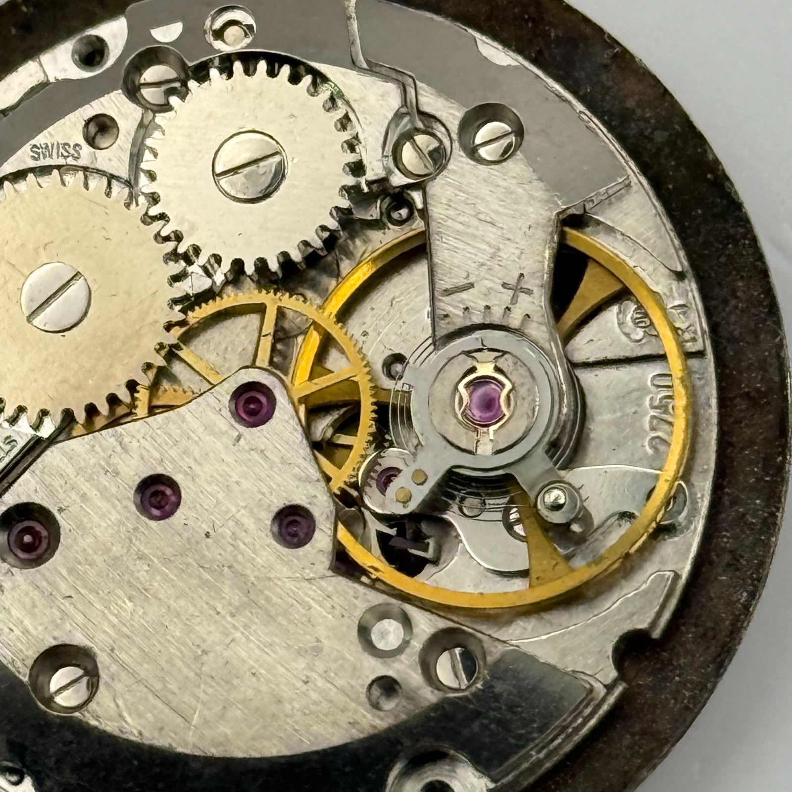 ETA 2750 Watch Movement Running Bernex Manual Wind Vintage Parts Repair 25.8mm