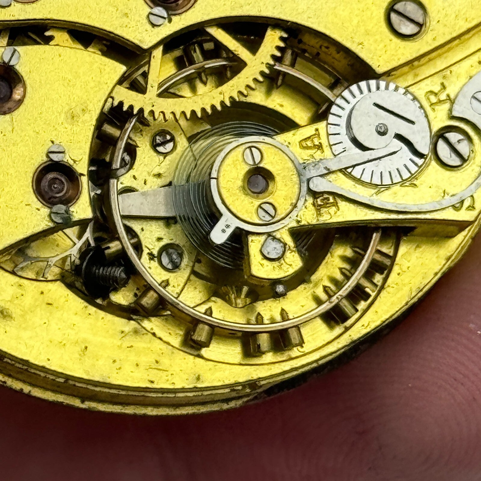 42.9mm High Grade Hendersons 17 Jewels Balance Ok Hunter Pocket Watch Movement