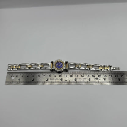 Louis Valentin Swiss Design Ladies Quartz Watch Two Tone Bracelet Working 23mm