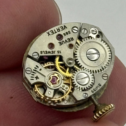 13mm Ladies Running Vertex Revue 205 Swiss Manual Wind Watch Movement PARTS