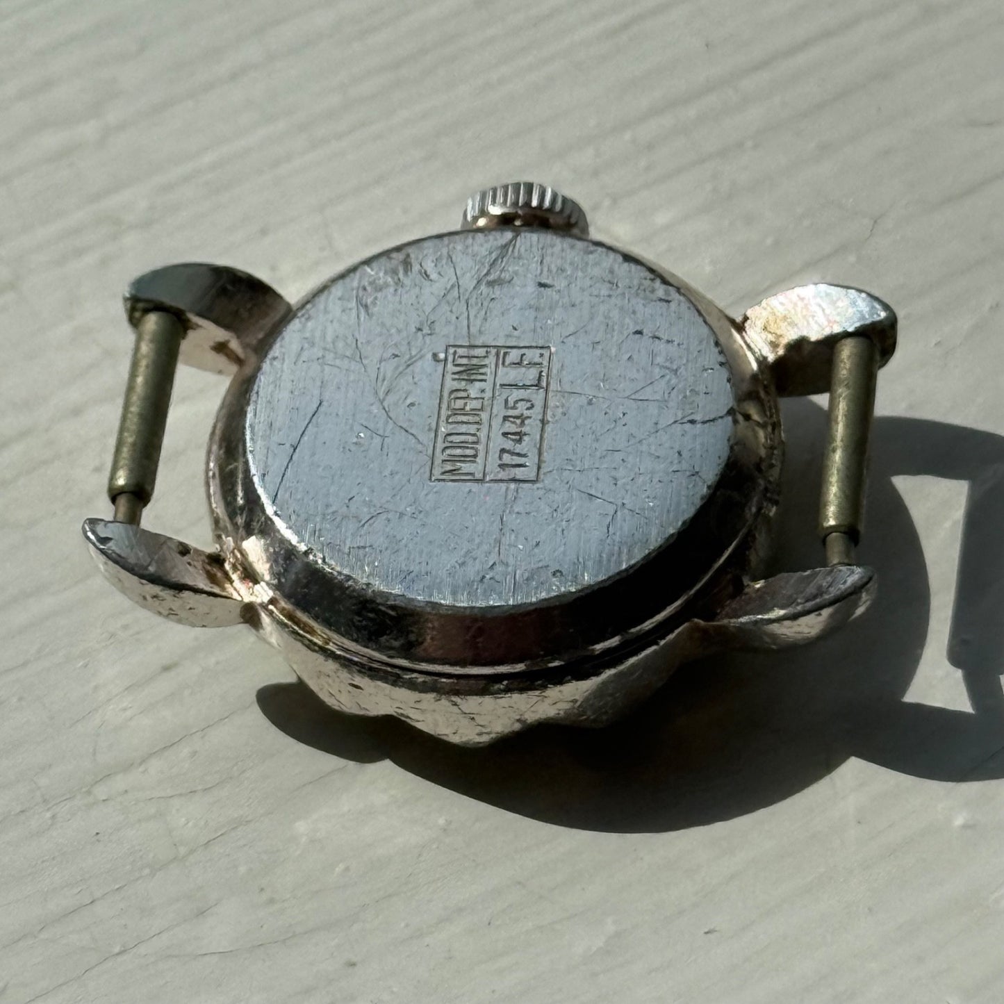 22mm Vintage EB 1431N Basis Jewelled Green Bezel Swiss Manual Watch PARTS REPAIR