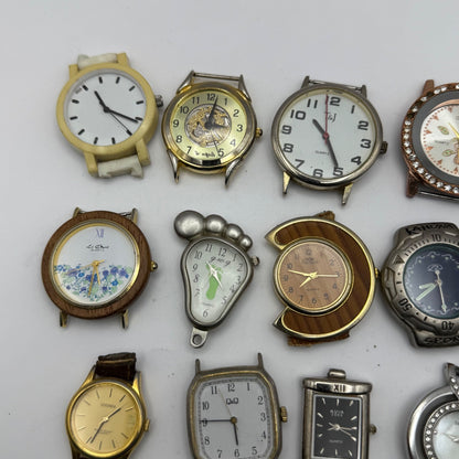 Bundle Of 16 Quartz Watches Modern / Vintage Untested Parts / Repair / Crafts