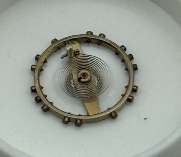 ETA 2412 Balance Wheel Complete And Spring 6¾’’’ 1257 M Watch Movement Parts NOS