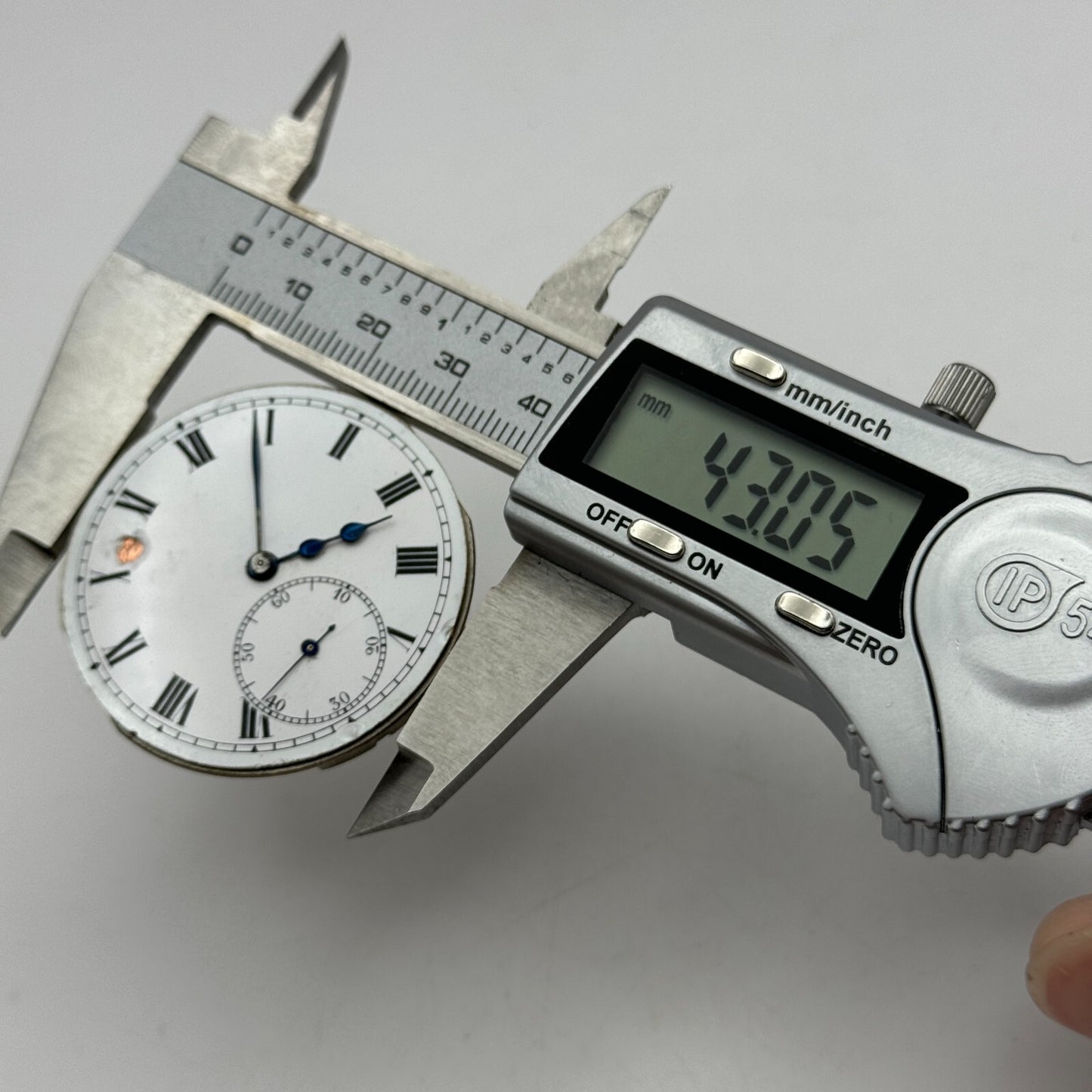 43mm Buren 7 Jewels Sub Seconds Swiss Vintage Hunter Pocket Watch Movement PARTS