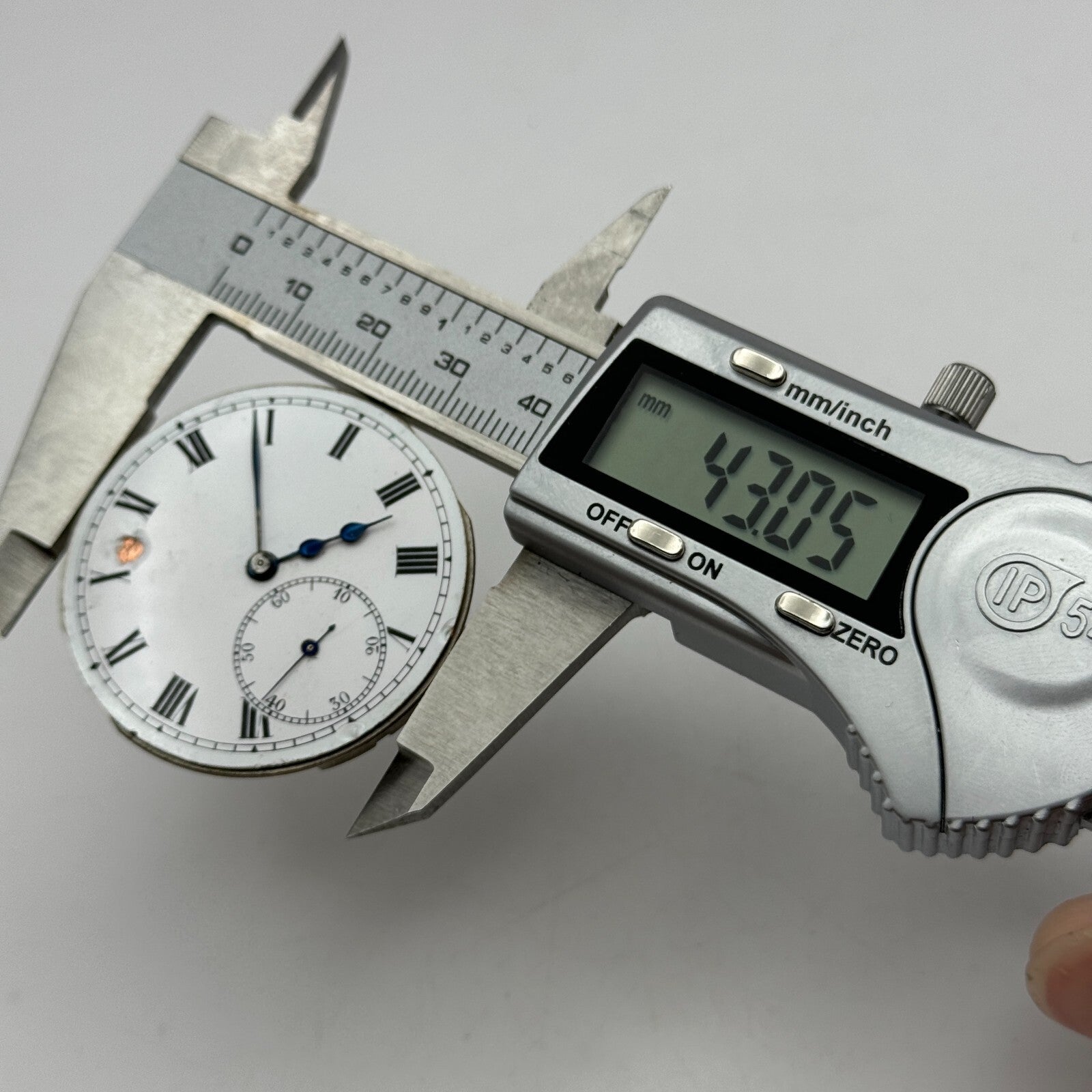 43mm Buren 7 Jewels Sub Seconds Swiss Vintage Hunter Pocket Watch Movement PARTS