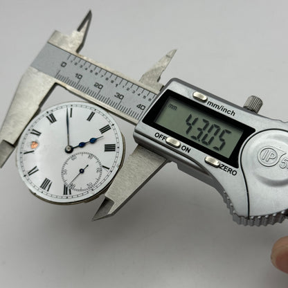 43mm Buren 7 Jewels Sub Seconds Swiss Vintage Hunter Pocket Watch Movement PARTS