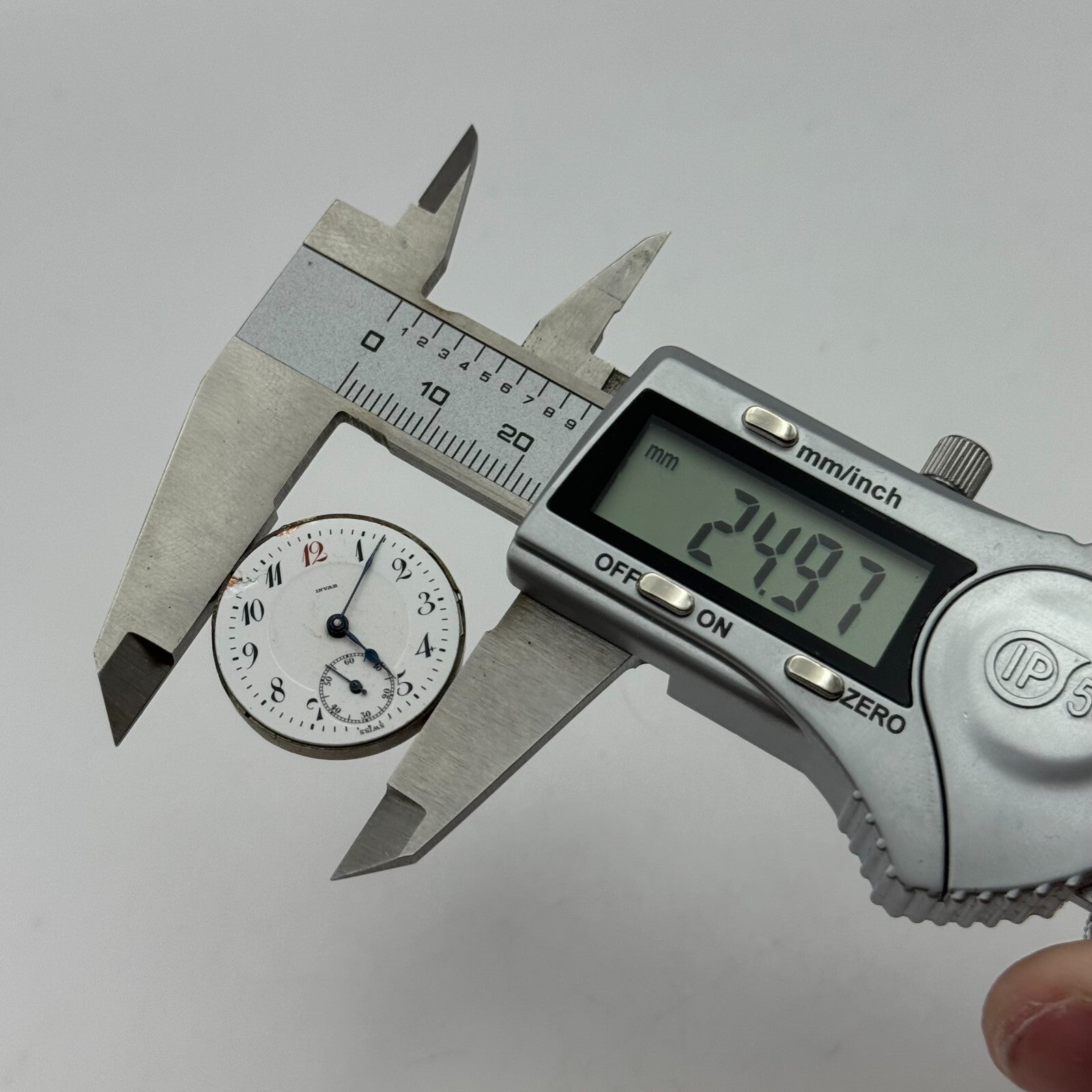 25mm Invar Watch Co 15 Jewels Quality Trench Watch Movement Manual Wind PARTS