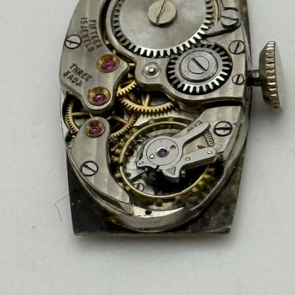Running Vintage Zenith Tilden Thurber High Grade Oval Tank Watch Movement Manual