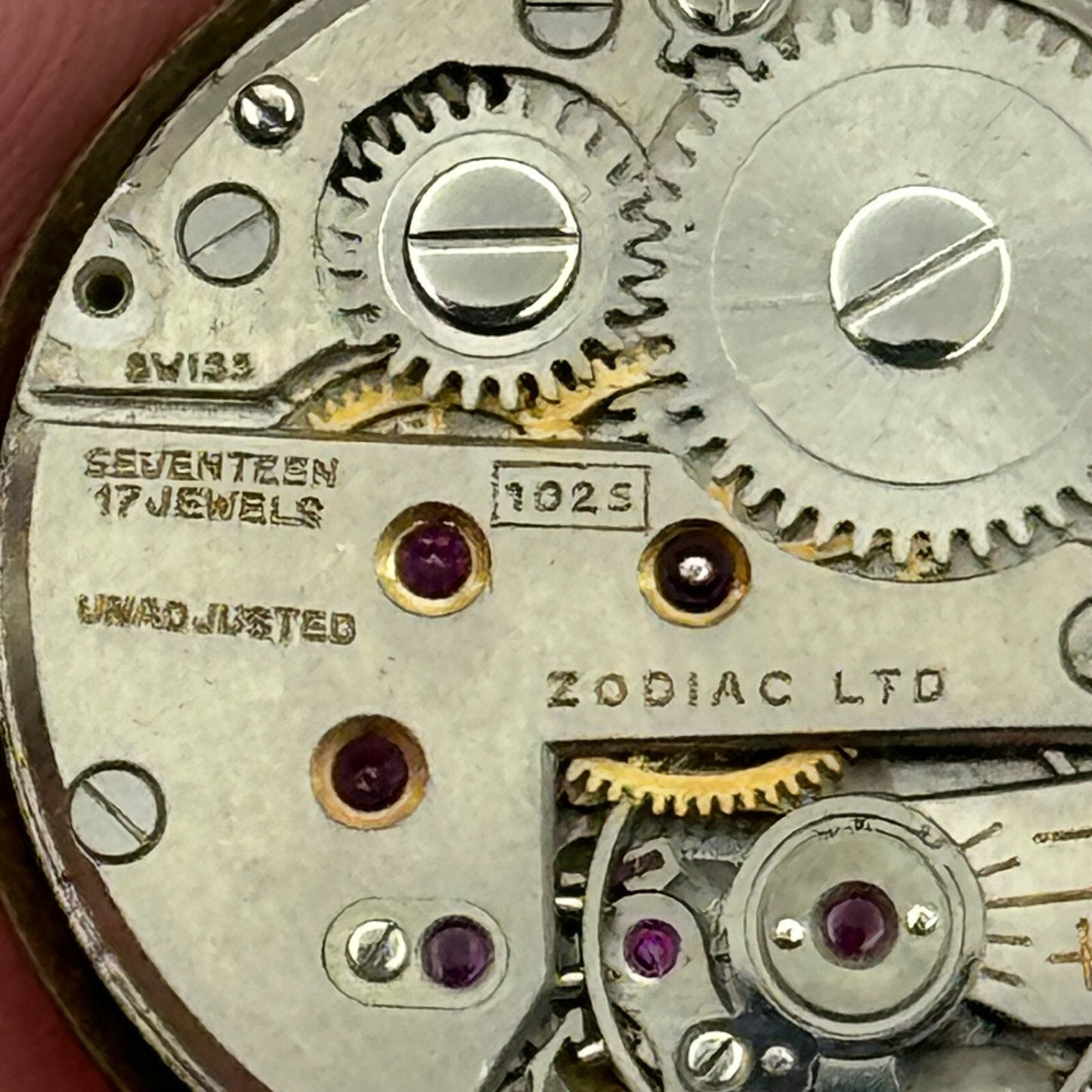 23.6mm Zodiac Cal 1025 Manual Wind Watch Movement Swiss Vintage PARTS SPARES