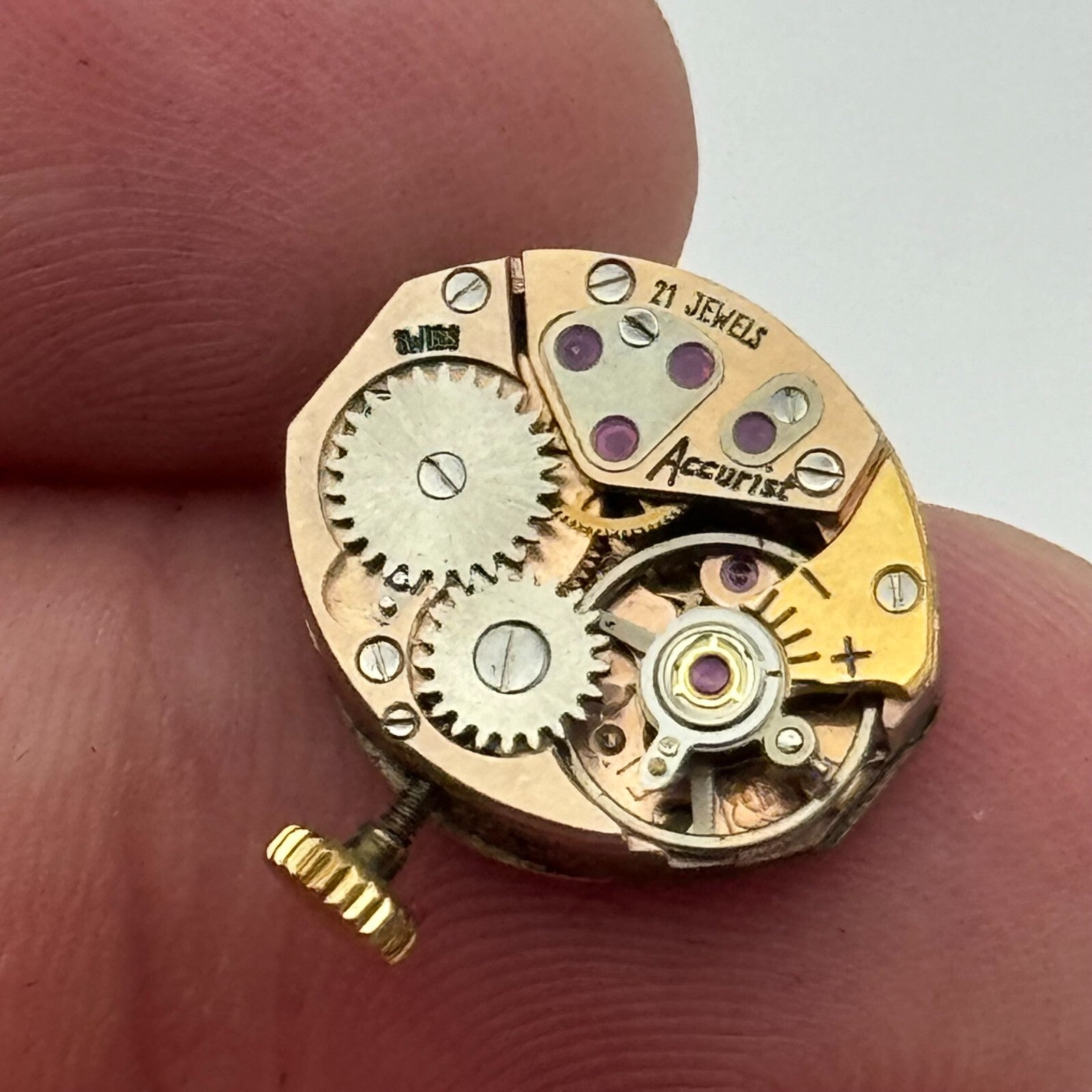 13mm Ladies Accurist ETA 2487 Manual Wind 21 Jewels Swiss Watch Movement PARTS