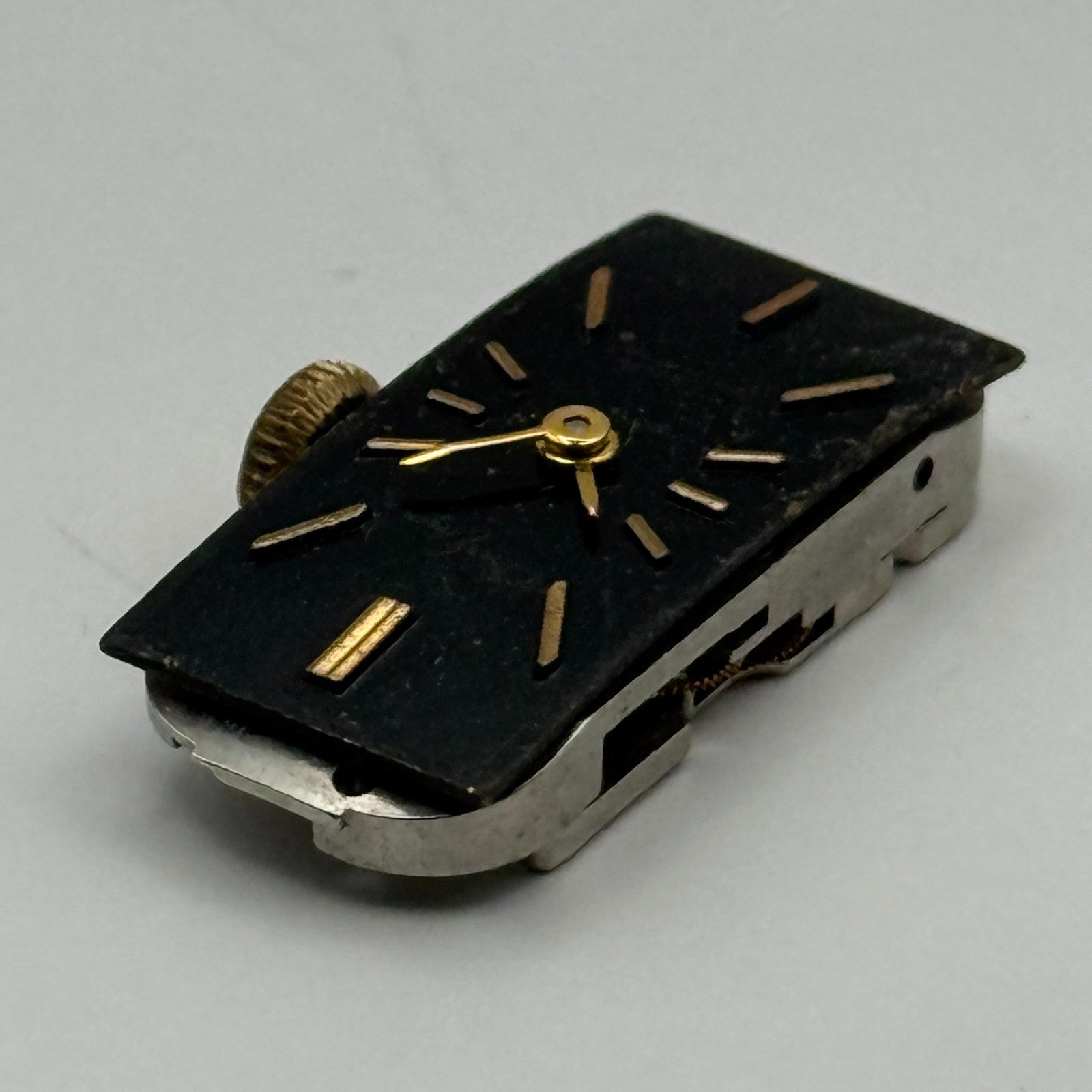 Citizen 9407 Parashock Baguette Watch Movement Manual Wind Vintage Parts 10.2mm