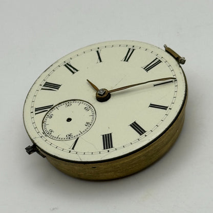 42.9mm Antique Reversing Pinion English Pocket Watch Movement PARTS SPARES