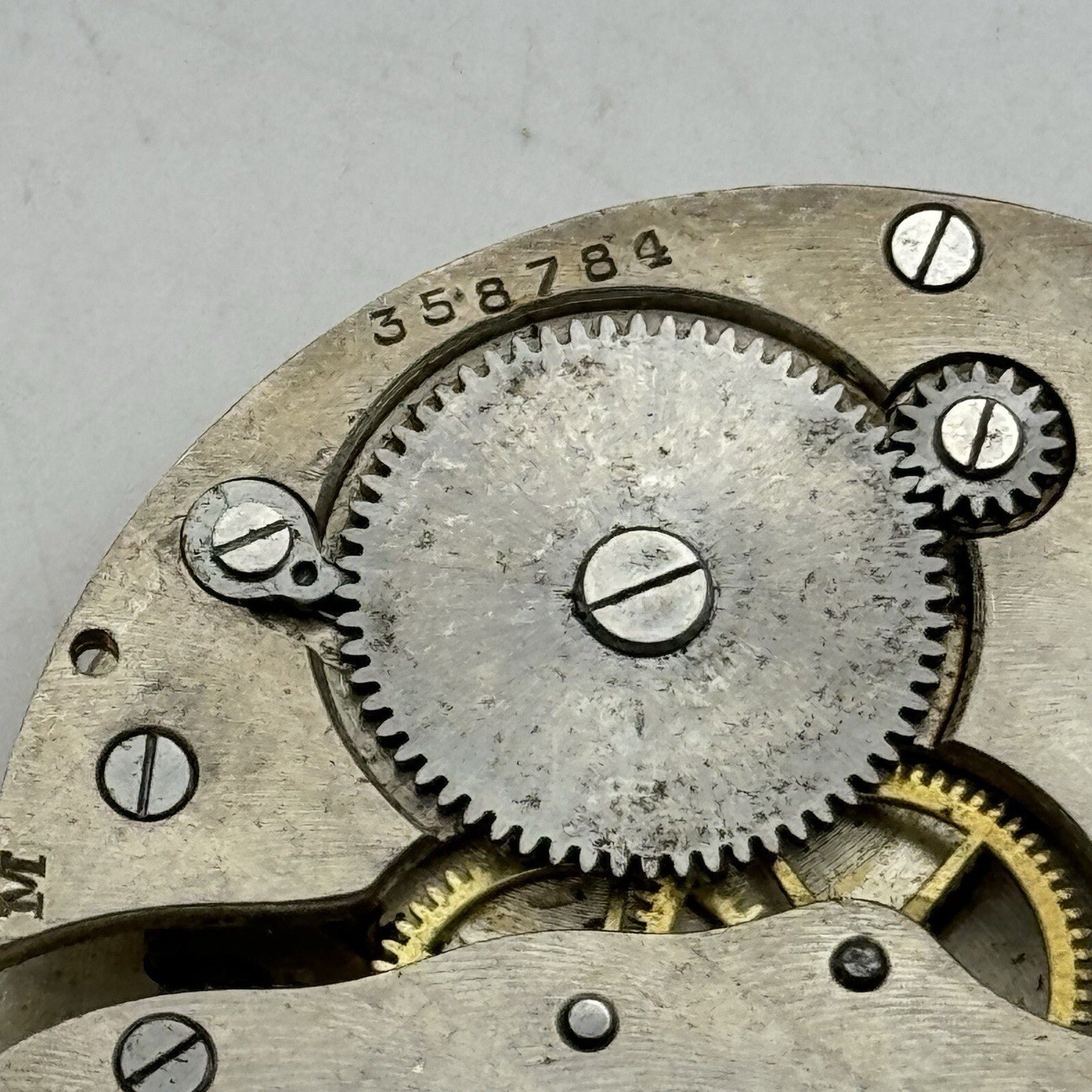 50.4mm Unidentified Unique Pocket Watch Movement FOR PARTS Restore