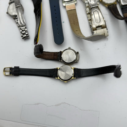 Bundle Of 16 Quartz Watches Modern / Vintage Untested Parts / Repair / Crafts
