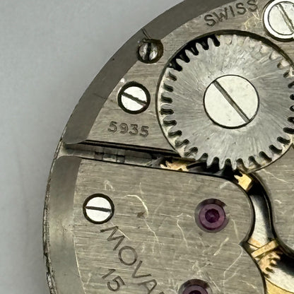 28.2mm Men's Vintage Movado 5935 Cal 125 Manual Wind Watch Movement PARTS REPAIR