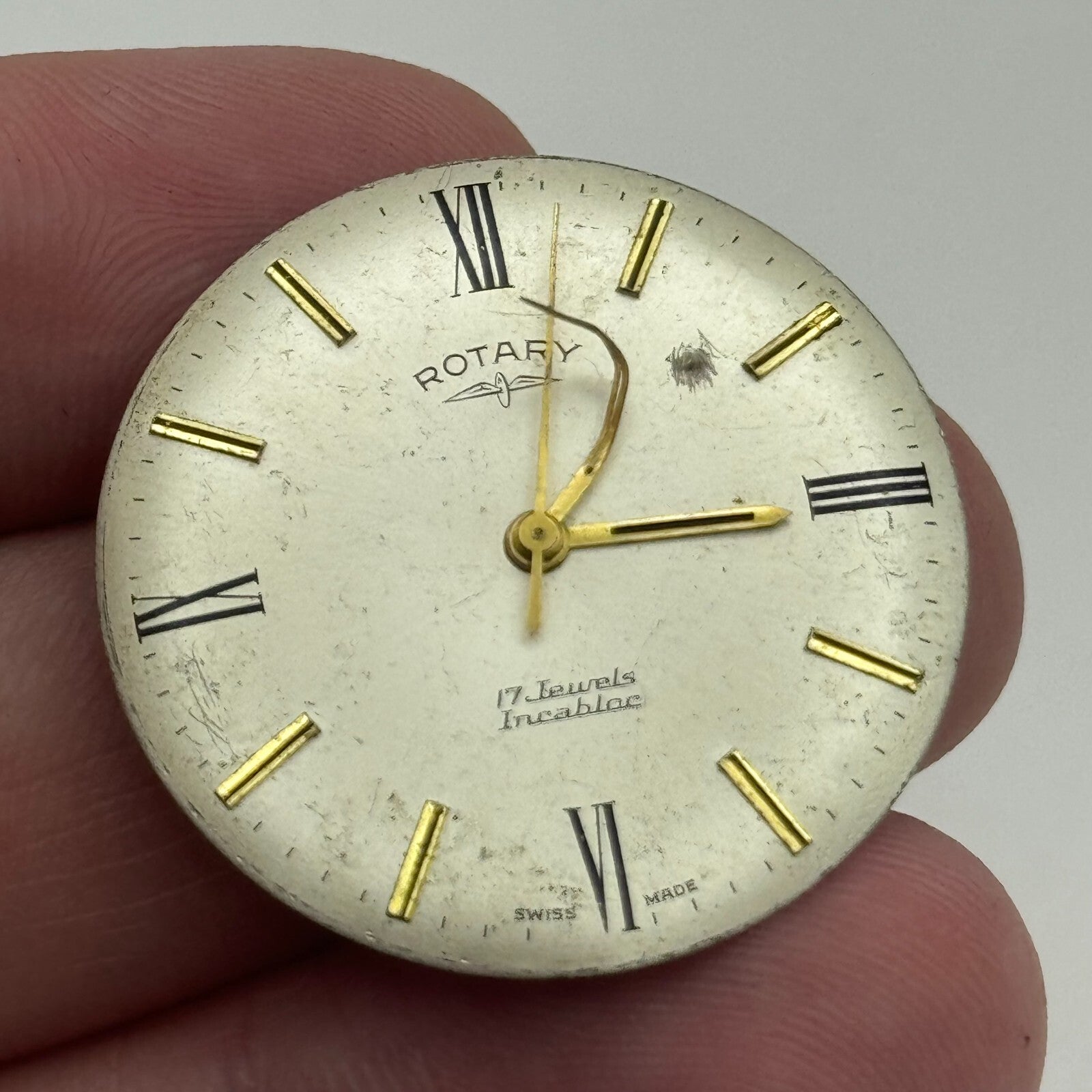 25.9mm Rotary AS 1900 / 01 Manual Wind Watch Movement Vintage Swiss PARTS SPARES