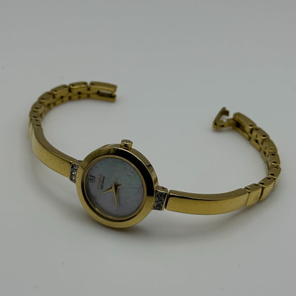 Citizen Eco-Drive Ladies Quartz Watch MOP Dial Gold Tone Japan 21mm PARTS REPAIR