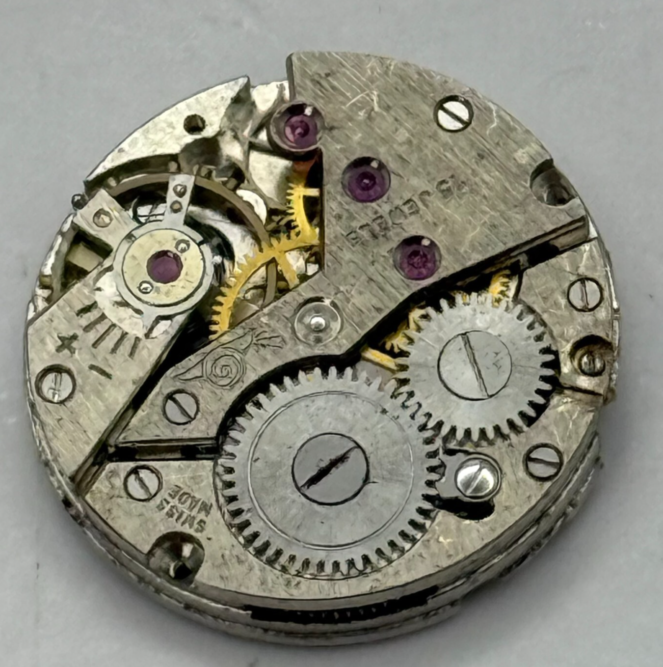 19.7mm Vintage Everite Unitas UT 630 Manual Wind Watch Movement PARTS REPAIR