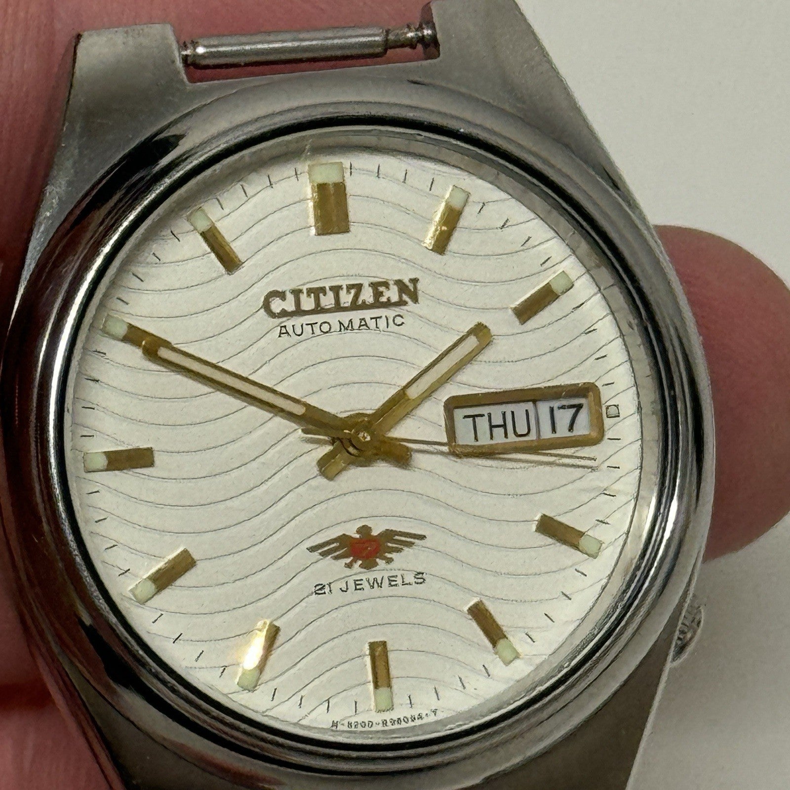 35mm Citizen 8200 Eagle 7 Automatic 4-R35314 Vintage Watch To Restore Arabic