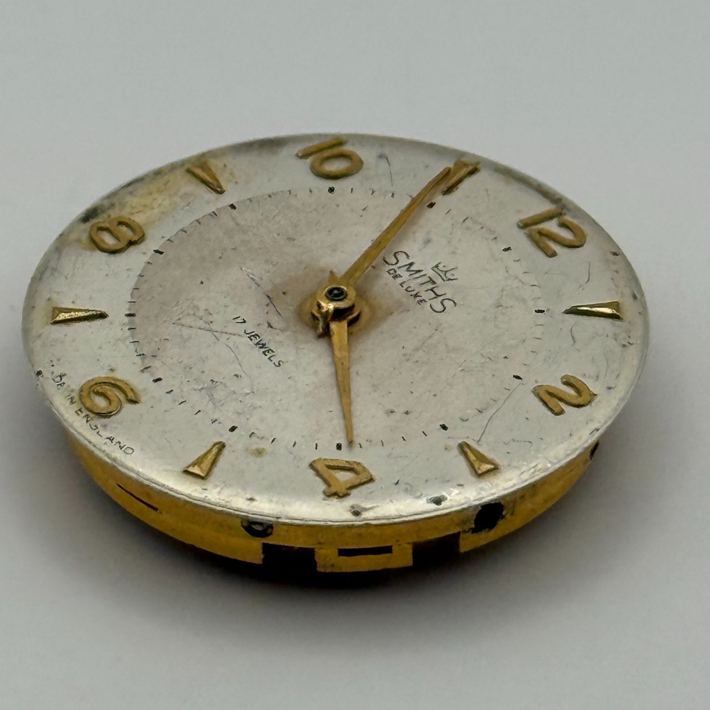 Smiths 27.CS. De Luxe Watch Movement Manual Wind Vintage Parts Repair 26.9mm