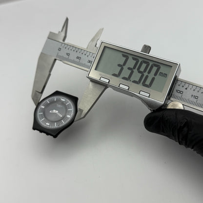 33mm Vintage 1999 Swatch SFB107G Noir De T Metal Watch UNTESTED PARTS REPAIR