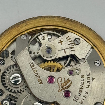 Loda Watch Movement Manual Wind Vintage Swiss 15 Jewels Parts Repair Spares 29mm