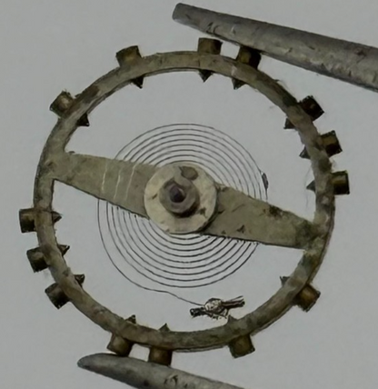 FHF 75 Balance Wheel Complete And Spring 5 1/4''' 203 M Watch Movement Parts NOS